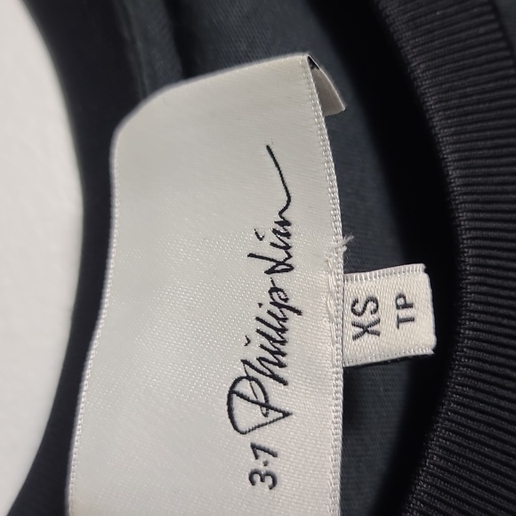 3.1 PHILLIP LIM Embroidered Floral Patch Tank with Cut Out Design Black Size XS - Picture 2 of 14